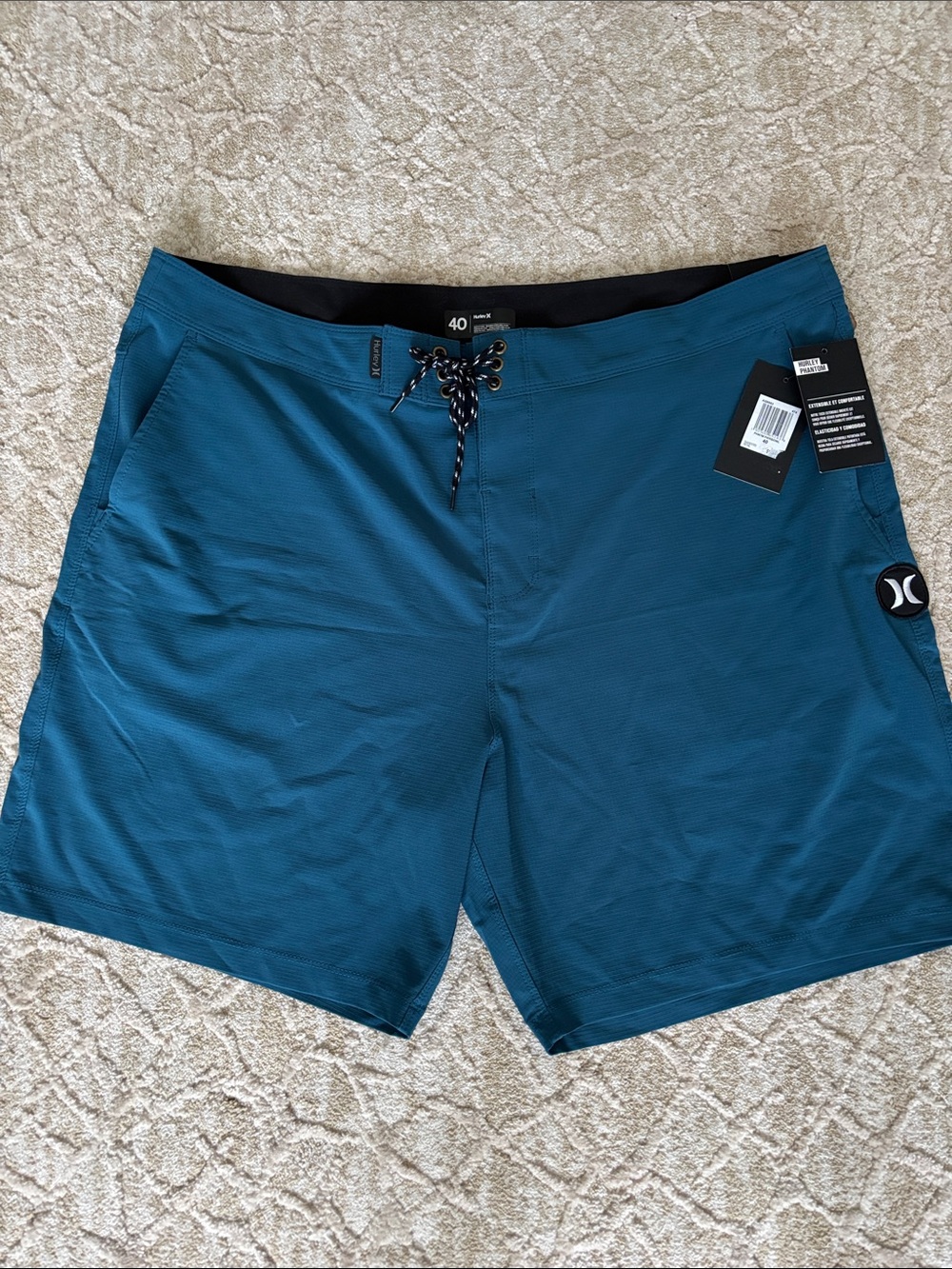 Hurley Phantom Teal Men’s Swim/Board Shorts size 40 length 18